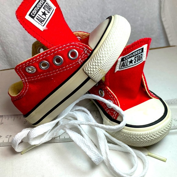 CONVERSE ALL STAR Other - CONVERSE ALL STAR RED CANVAS TIE SNEAKERS SHOES BABY TODDLER SIZE 3 NWT